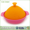 food grade silicone microwave bowl with cone shape lid